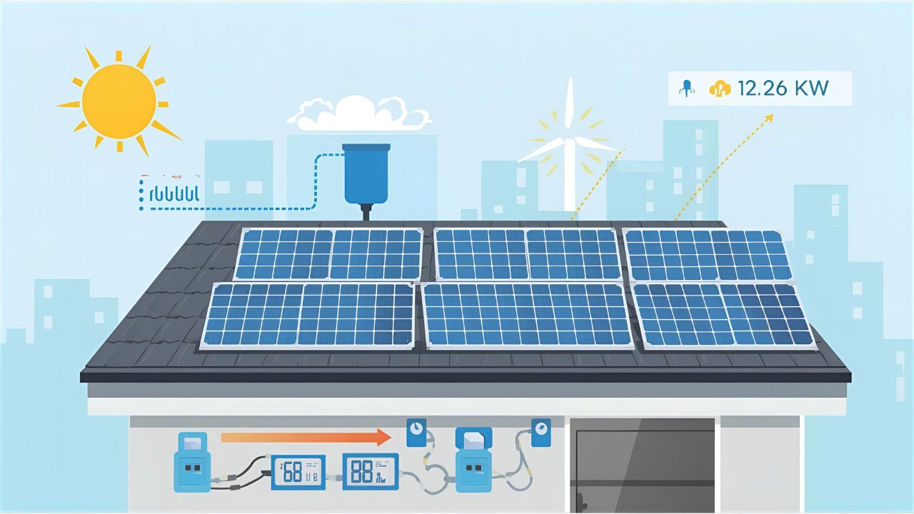 6.6 kw solar system energy production