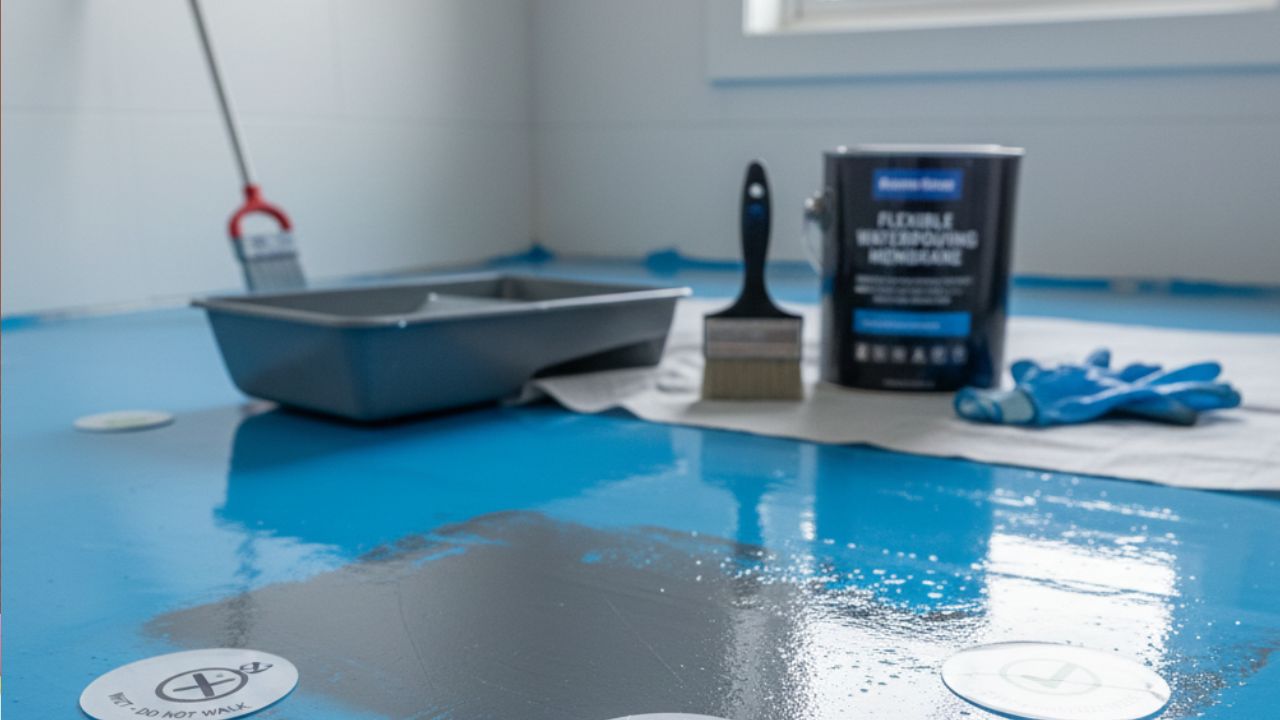 how long does bathroom waterproofing take to dry