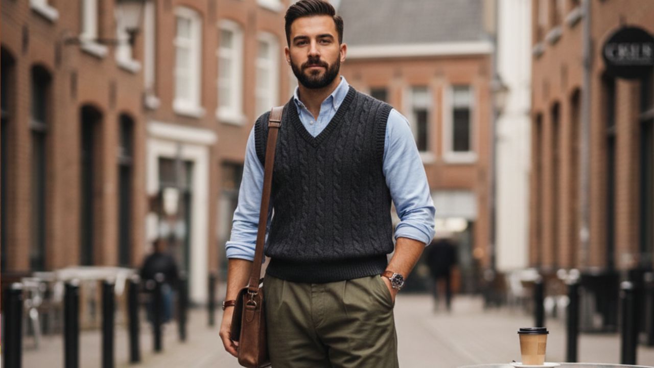 how to wear sweater vest male