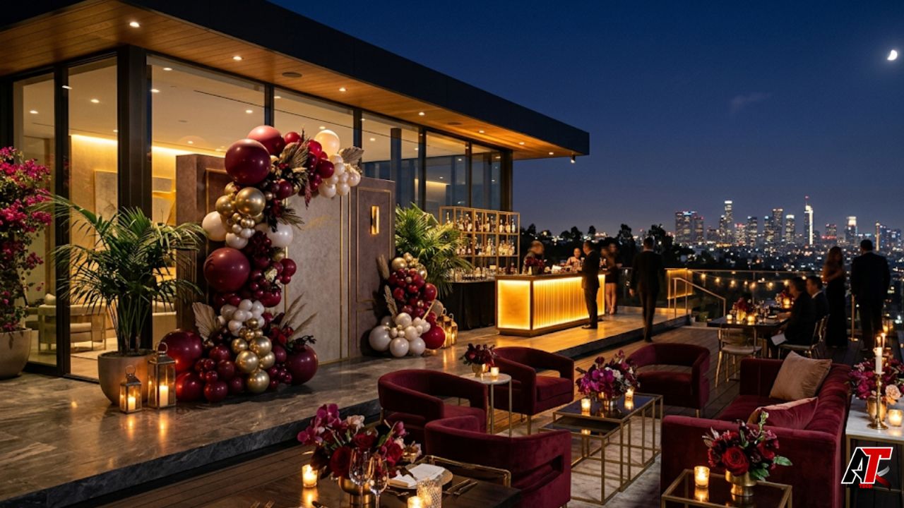 Los Angeles celebrity party decor