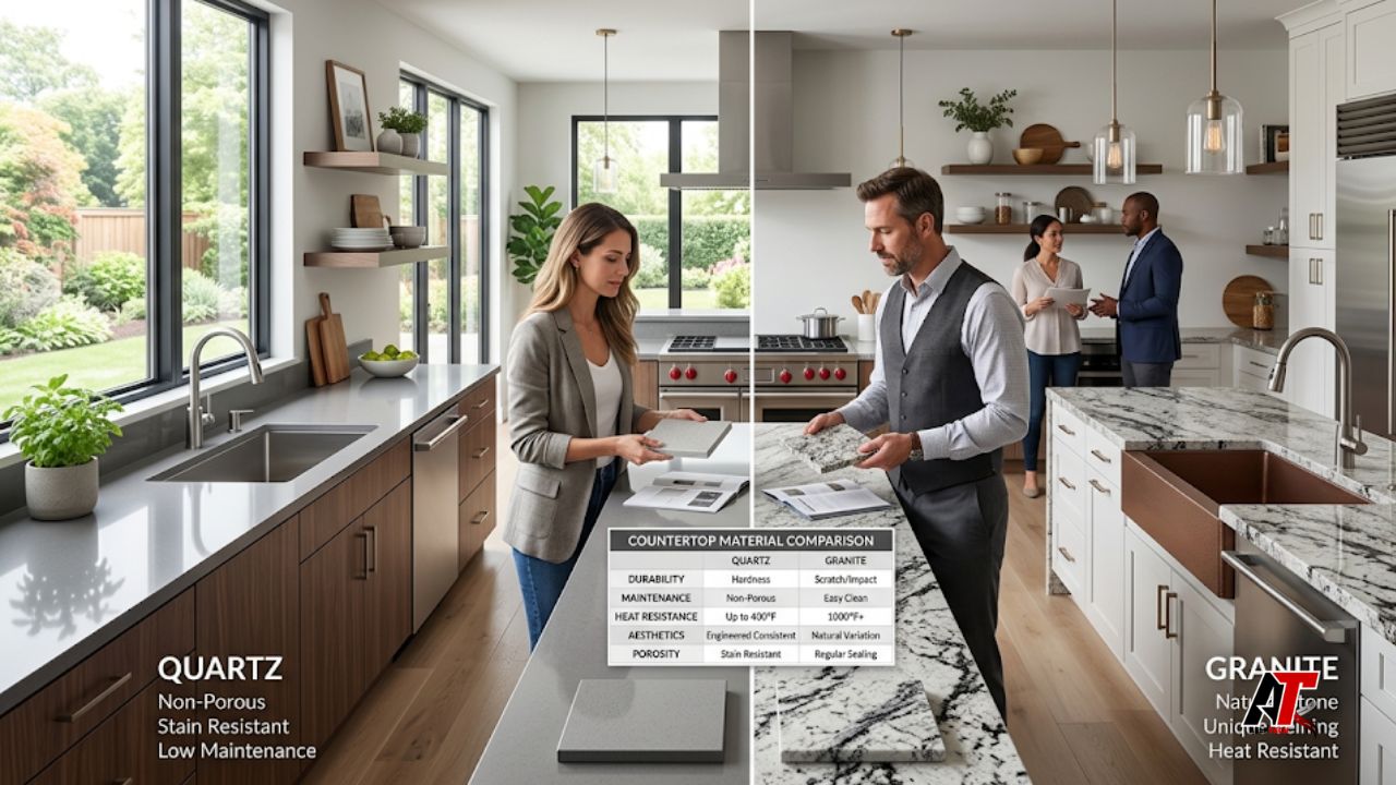 quartz vs granite countertops