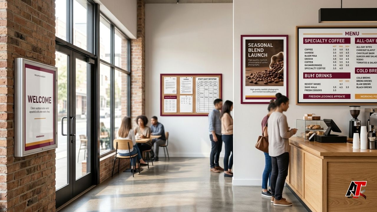 organize notices menus and posters professionally