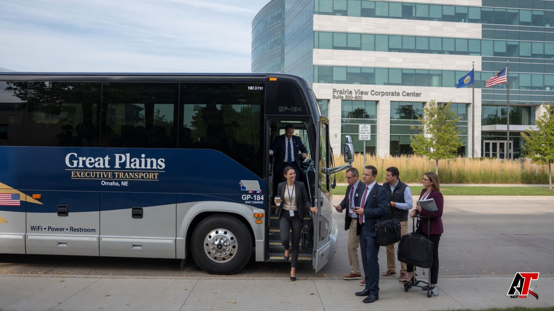 Corporate bus rental in Nebraska