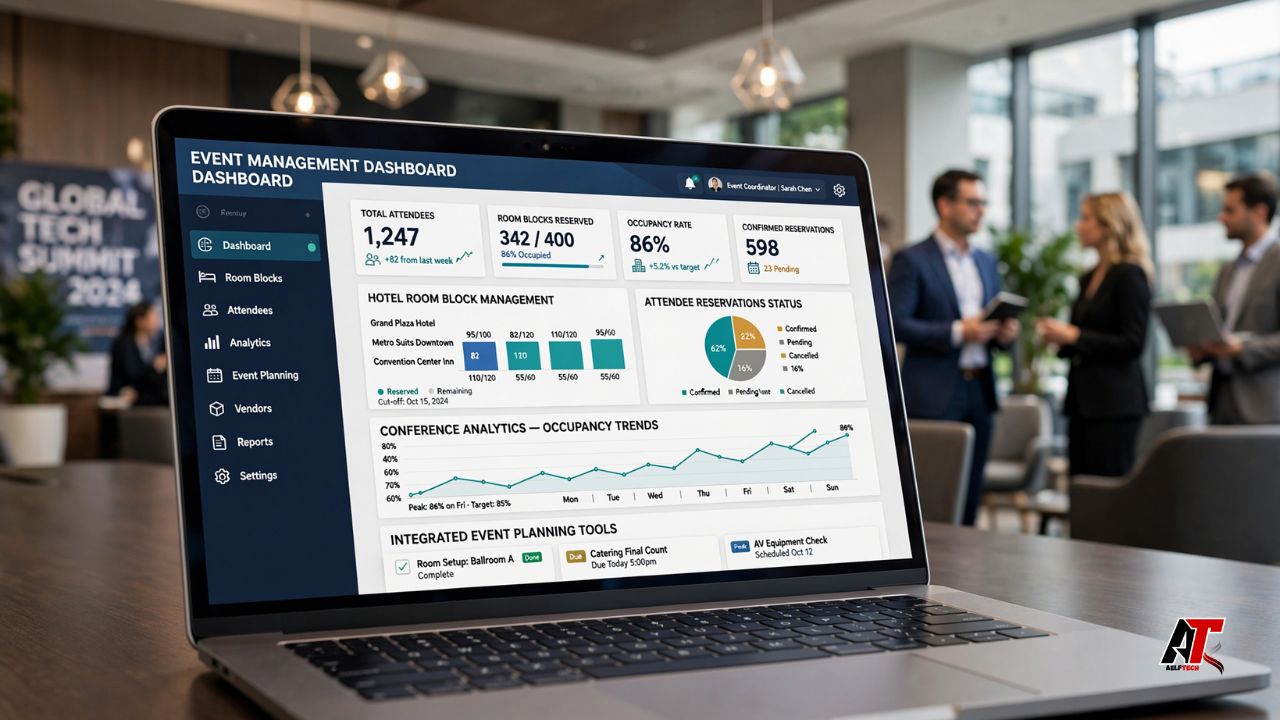Conference housing management software