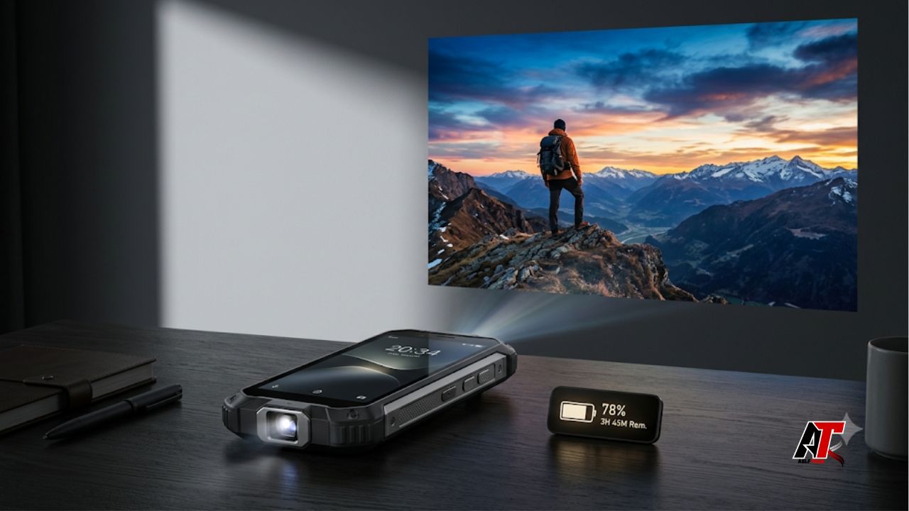 do projector phones drain battery fast