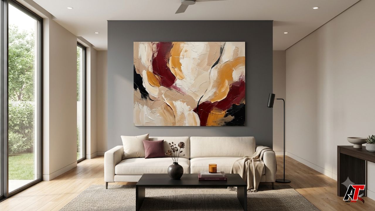 How Hand-Painted Art Completes a Modern Living Room