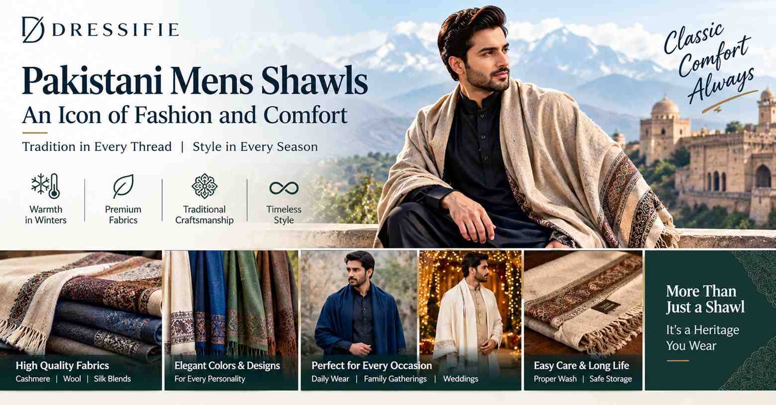 Pakistani Mens Shawls: An Icon of Fashion and Comfort