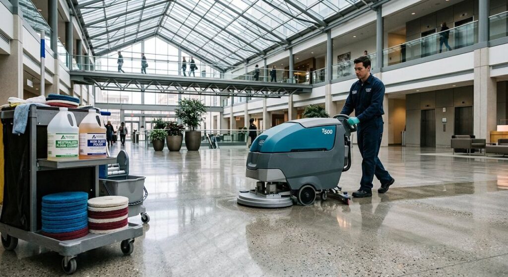 Custodial supplies for commercial cleaning businesses