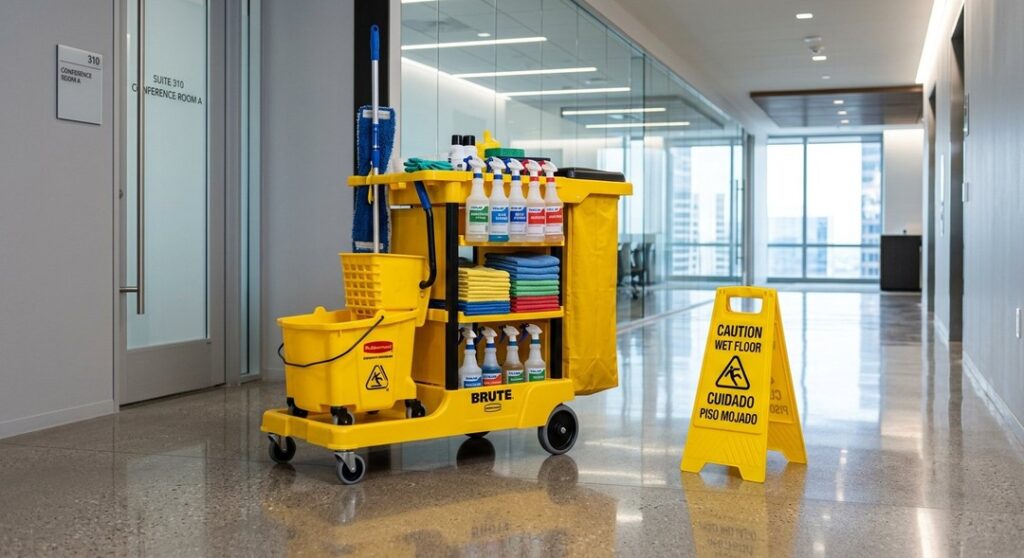 Custodial supplies for commercial cleaning businesses