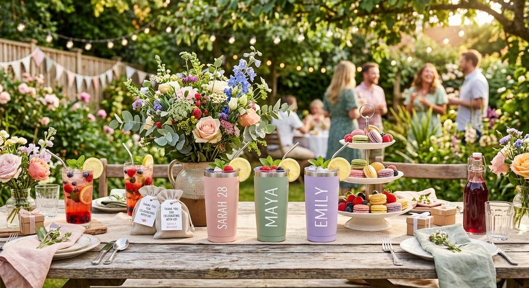 Personalized custom tumblers for celebrations