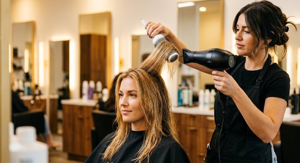 Hair mousse for soft volume and natural styling