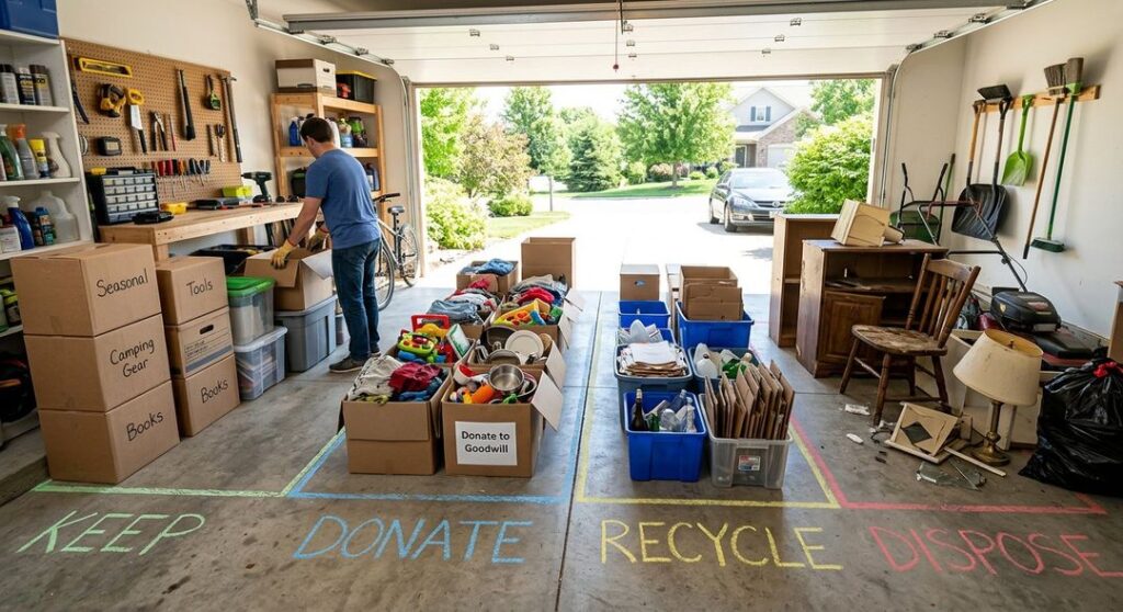 Safe household bulky item disposal during cleanout