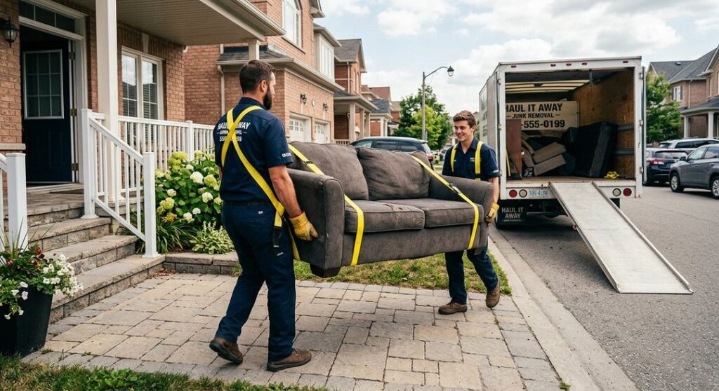 Safe household bulky item disposal during cleanout