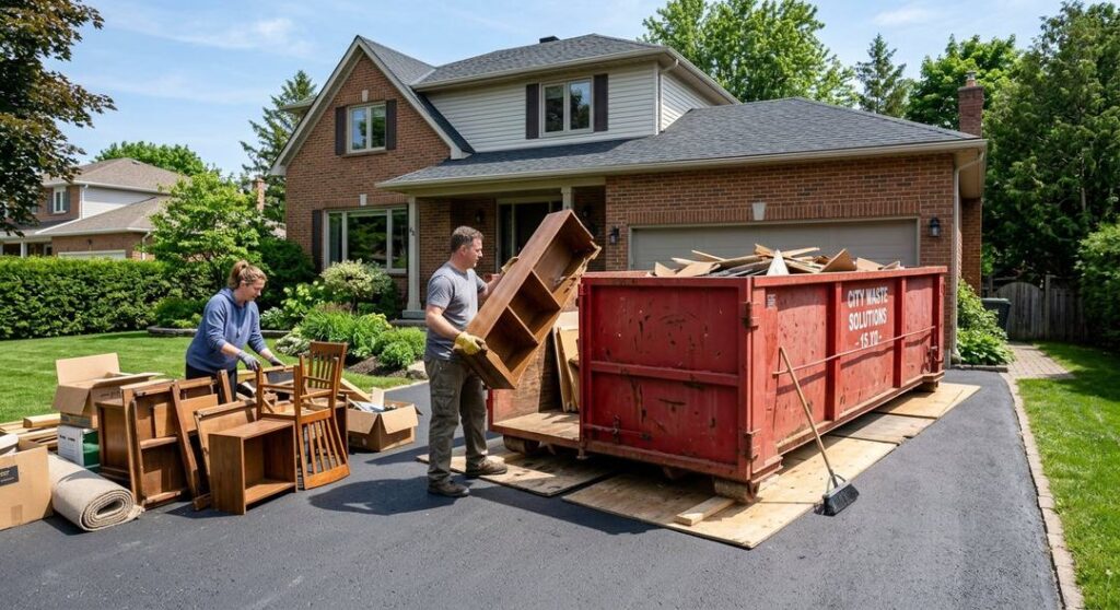 Safe household bulky item disposal during cleanout