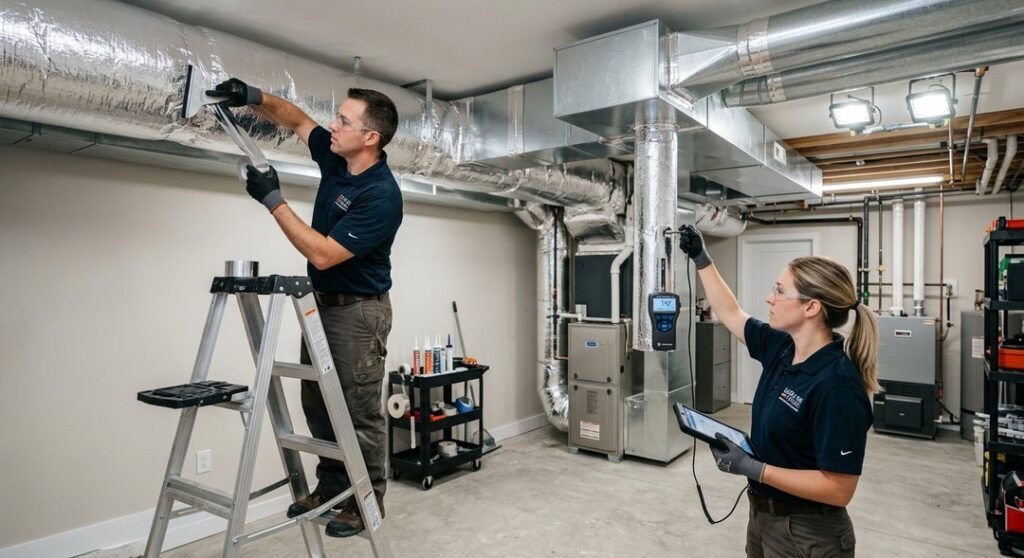 Professional HVAC installation