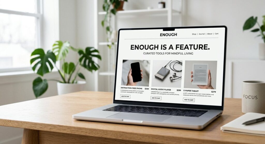 Web retailers selling minimalist personal technology